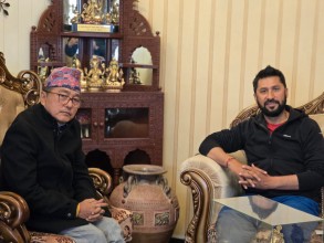 रास्वपा सभापति लामिछाने र राप्रपाका अध्यक्ष लिङ्देनबीच भेटवार्ता