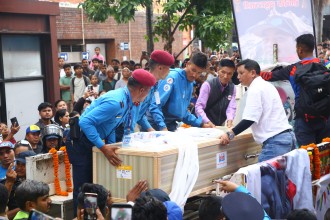 पर्वतारोही युक्त गुरुङको पार्थिव शरीर काठमाडौं ल्याइयो