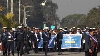 काठमाडौंमा ट्राफिक सप्ताहको उद्घाटन, सडक पूर्वाधारहरु पुनःनिर्माण नभएकोप्रति चिन्ता