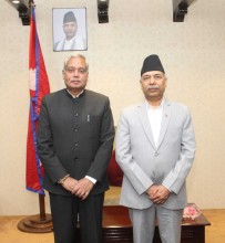 उपराष्ट्रपति यादव र भारतका राजदूत श्रीवास्तबीच भेट, भारतीय सहयोगको प्रशंसा