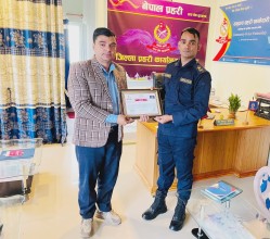 नेपाल न्यूज बैंकका भोजपुर संवाददाता कोइराला सम्मानित 