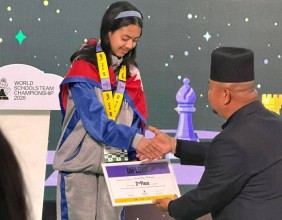 अन्तर्राष्ट्रिय चेसका निहाना श्रेष्ठलाई रजत पदक 