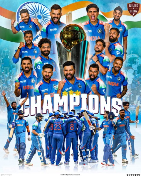 भारतलाई च्याम्पियन ट्रफी, न्युजिल्याण्ड भारतसँग ६ विकेटले पराजित 