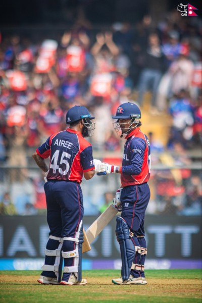 टी–२० विश्वकप :  दीपेन्द्रको अर्धशतकमा स्कटल्याण्डमाथि नेपालको जित