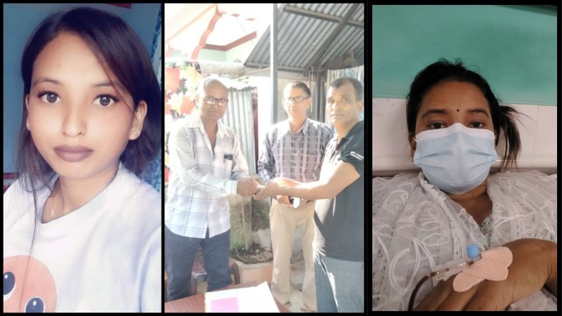 मिर्गौला पीडित अनुषालाई दुई लाख ५० हजार सहयोग