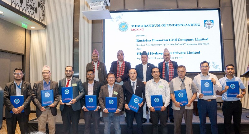 नयाँ ग्रीड कनेक्शन सम्झौतामा ५ जलविद्युत कम्पनीहरू र राष्ट्रिय प्रसारण ग्रीड कम्पनी बीच हस्ताक्षर