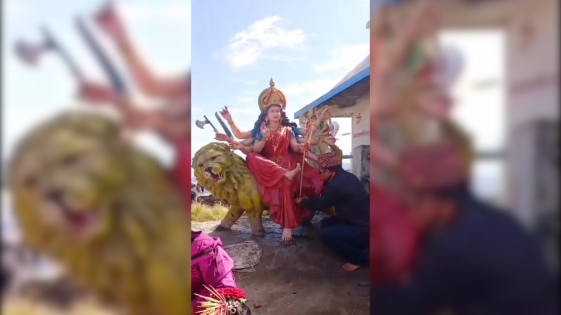 बाजुराको धार्मिक तथा पर्यटकीय स्थल कालाजग्रामा राखियो देवीको मुर्ति 