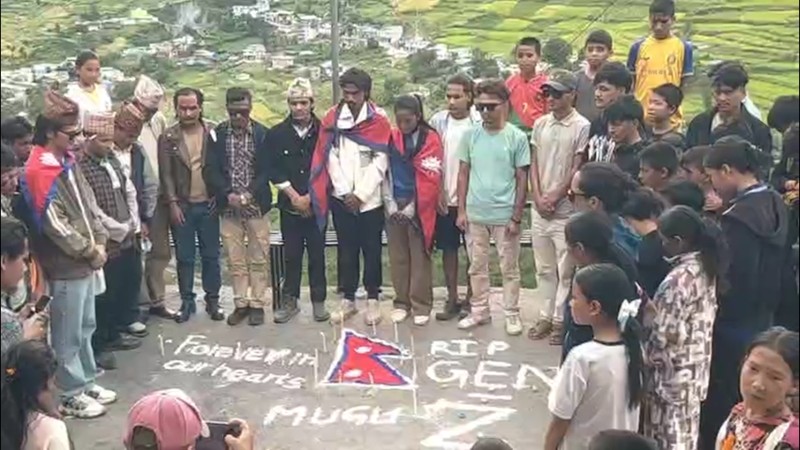 मुगुको बिपी चोकमा ५१ जना जेनजीहरूको सम्झना