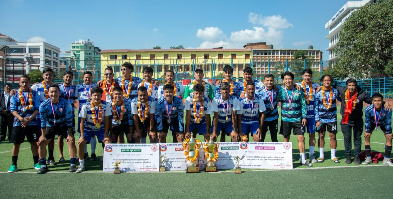 तेस्रो प्रयागराज स्मृति फुटसल प्रतियोगितामा १३ नं. वडा विजेयी 