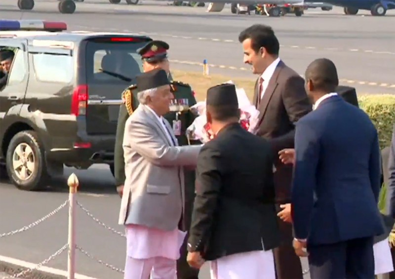 कतारका अमिर शेख तमिम विन हमाद अल थानी काठमाडौंमा