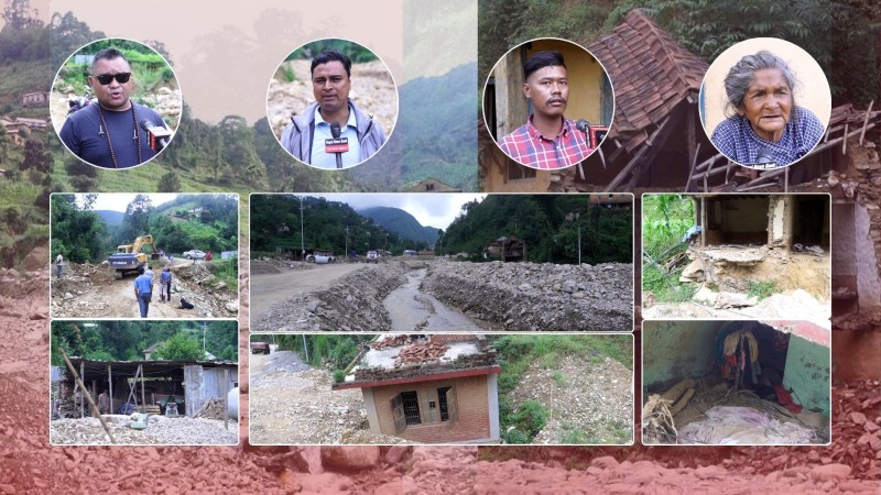 बाढीले बगाएको जीवन : बर्ष वित्यो रोशी–कोलाँती क्षेत्र अझै उजाड र खण्डहर 