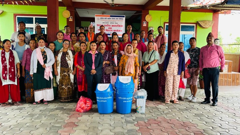 सूर्योदय वोमी लघुवित्त वित्तीय संस्था लिमिटेडद्धारा सदस्यबीच अन्तरक्रियासहित सामाग्री वितरण 