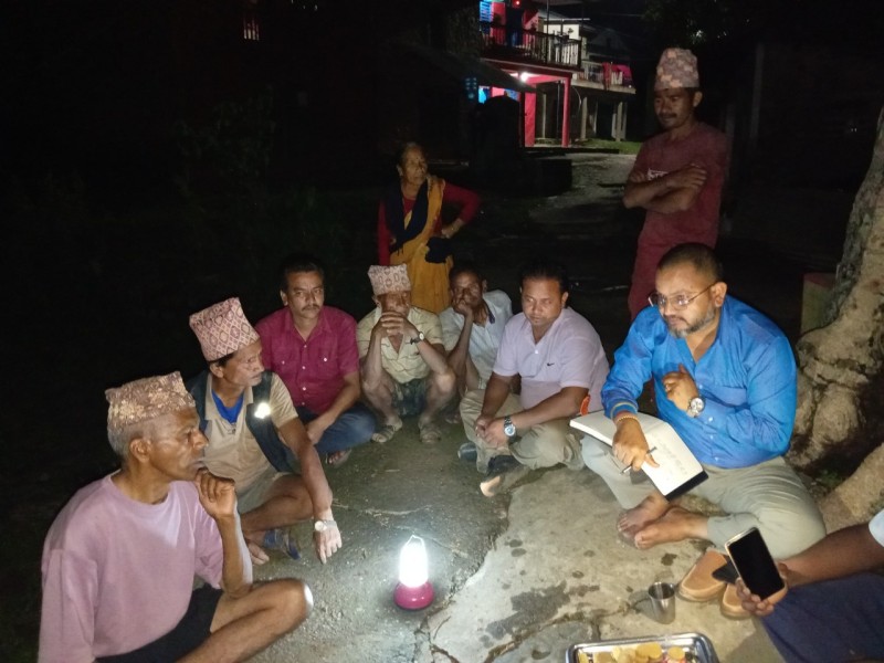 चोक, चौतारा र घर घर पुगेर आवश्यकता बुझ्दै शारदाका जनप्रतिनिधि
