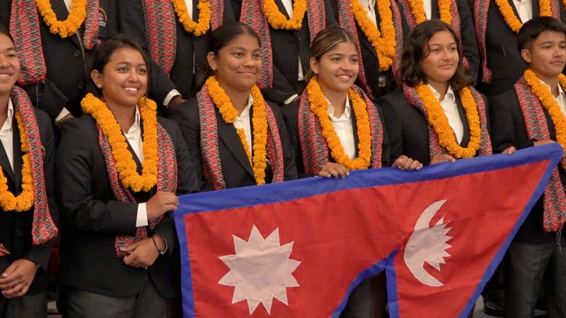 महिलायू–१९क्रिकेट टोलीलाई मन्त्रीले गरे विदाई