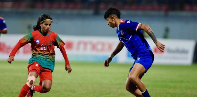 साफ वुमेन्स च्याम्पियनसिप फाइनलमा नेपाल र बंगलादेश १-१ को बराबरीमा